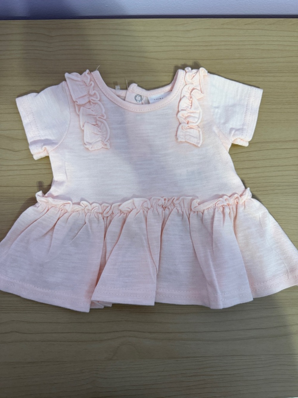 Laura Ashley Light Pink Ruffle Baby Top